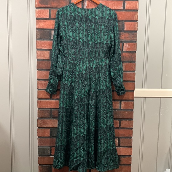 Reiss GRETA LONG SLEEVE PRINTED MIDI DRESS - Picture 5 of 16